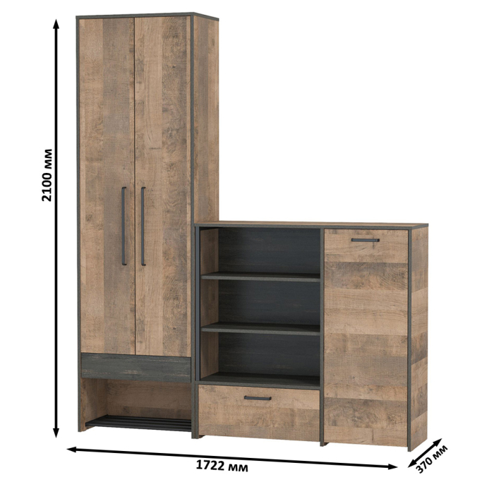 Прихожие, Шкаф для одежды в прихожую и большой комод Трувор