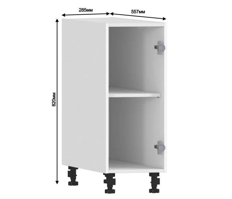 Корпус, Шкаф-Стол торцевой глубокий Регина РСТУГ-30 Белый