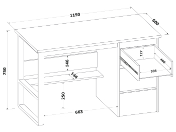 Стол письменный Сокол СПМ-211