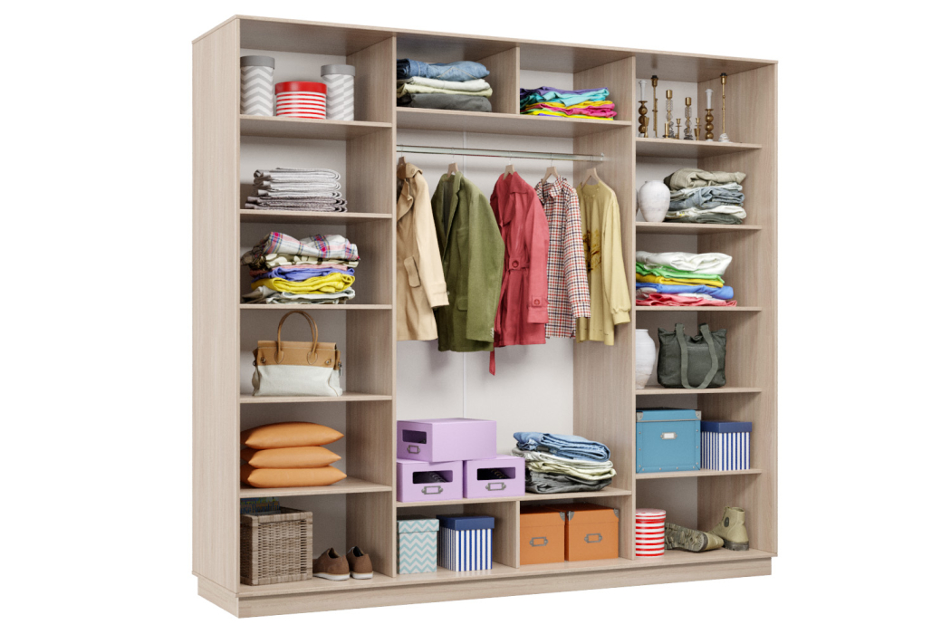 Шкафы-купе 3-х дверные, Шкаф-купе Премьер Лайт 62 (08;05;08) трехдверный