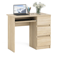 Детские столы, Стол компьютерный три ящика Мори МС-6 правый