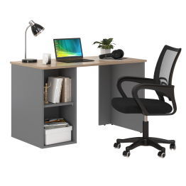 Стол письменный Лайт 12.163 и кресло-сетка 103 черное