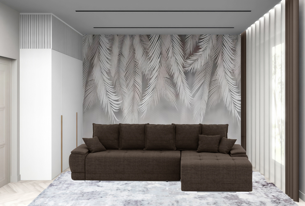 Диваны угловые в гостиную, Диван-кровать угловой Нордвикс ПБ, рогожка