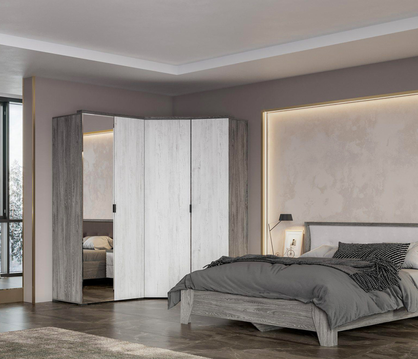 Для одежды, Шкаф Шаде ШК-2910, черный ясень, санторини белый