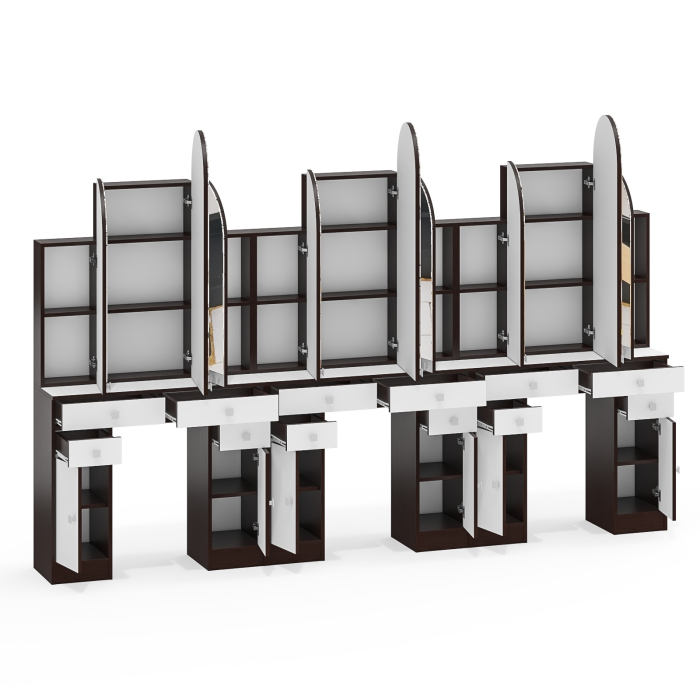 С зеркалом, Набор столиков туалетных в спальню МД №2