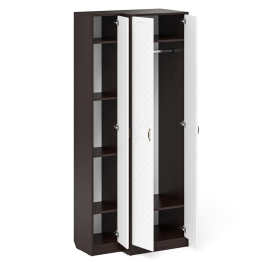 Пенал в прихожую и шкаф две двери П-6 МДФ фрезеровка ромб