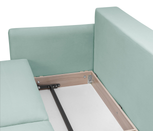 Диван кровать прямой со спальным местом "Мия", микровелюр