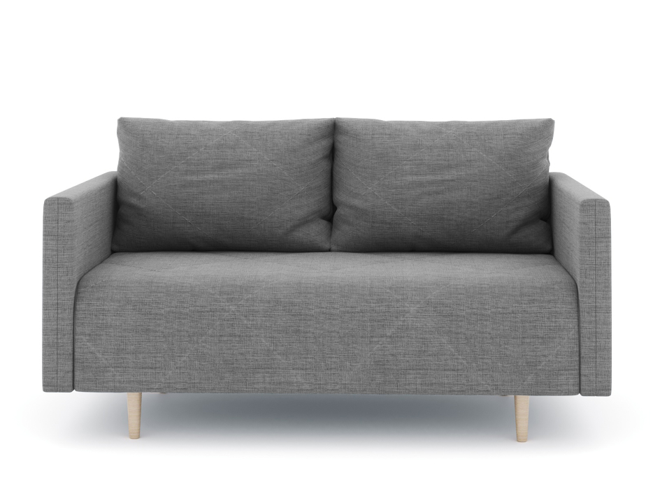 Диваны прямые кухонные, Диван прямой нераскладной Милли мини 2-х  местный с подлокотниками, рогожка Люкс