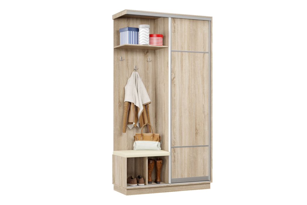 Прихожие, Прихожая Премьер 01 Лайт Мини 08 Левая Мягкая