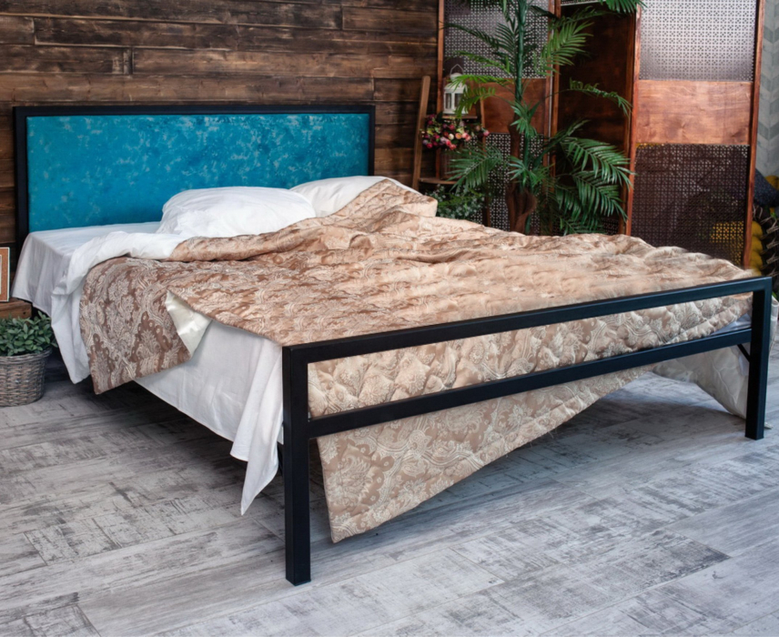 Кровати 160х200, Кровать в стиле лофт Лоренцо 1.6 (Черный)