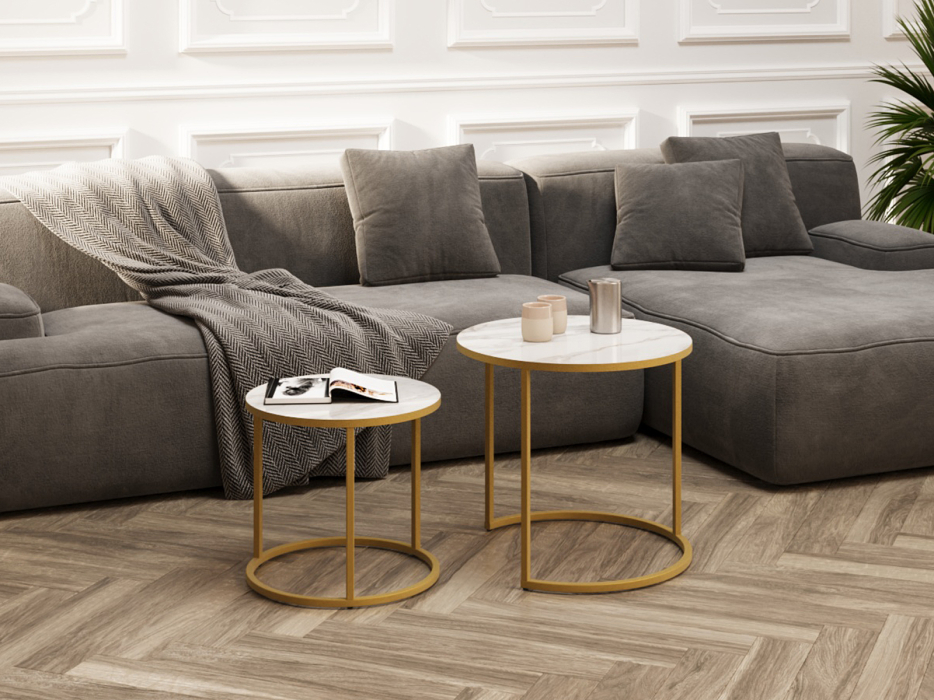 Журнальные столики, Комплект журнальных столов Sline Верона керамогранит 40/50