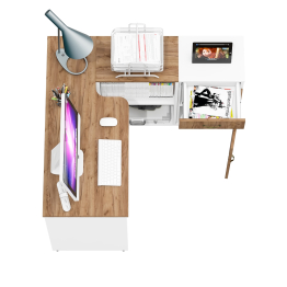 Письменный стол Лидер-8 с тумбой с ящиком и дверкой.