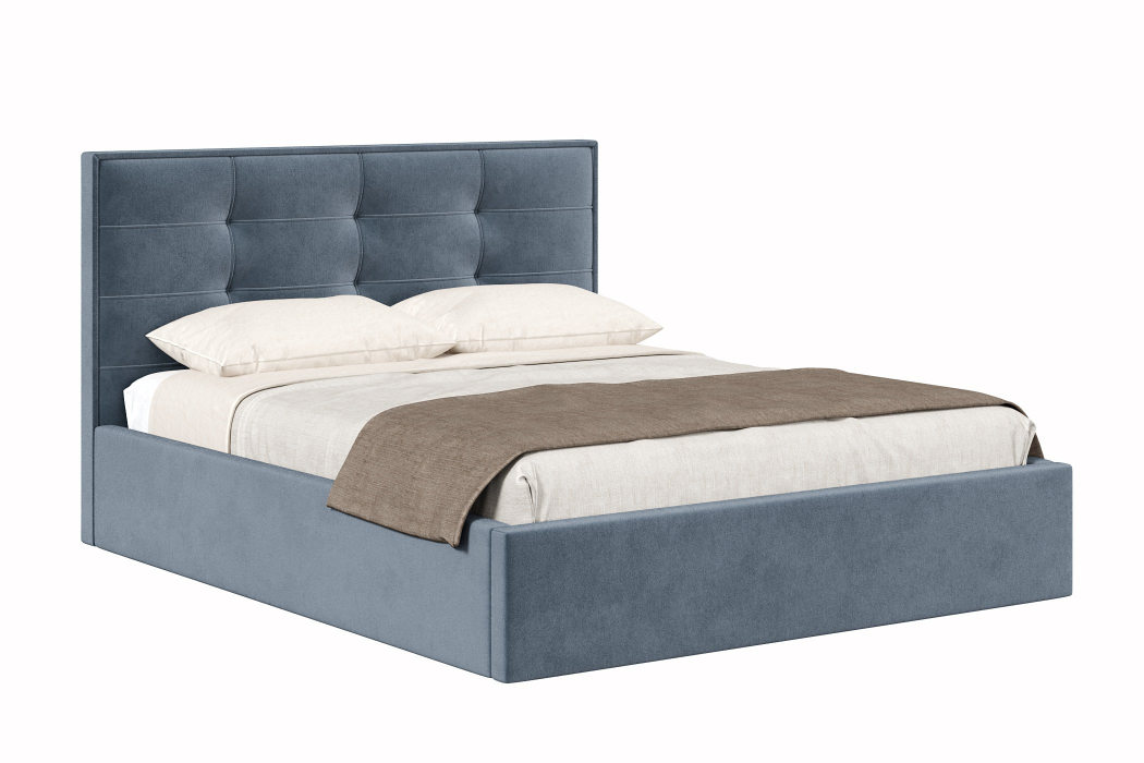 Мягкая кровать, Кровать Римини 1600 с подъёмным механизмом, велюр