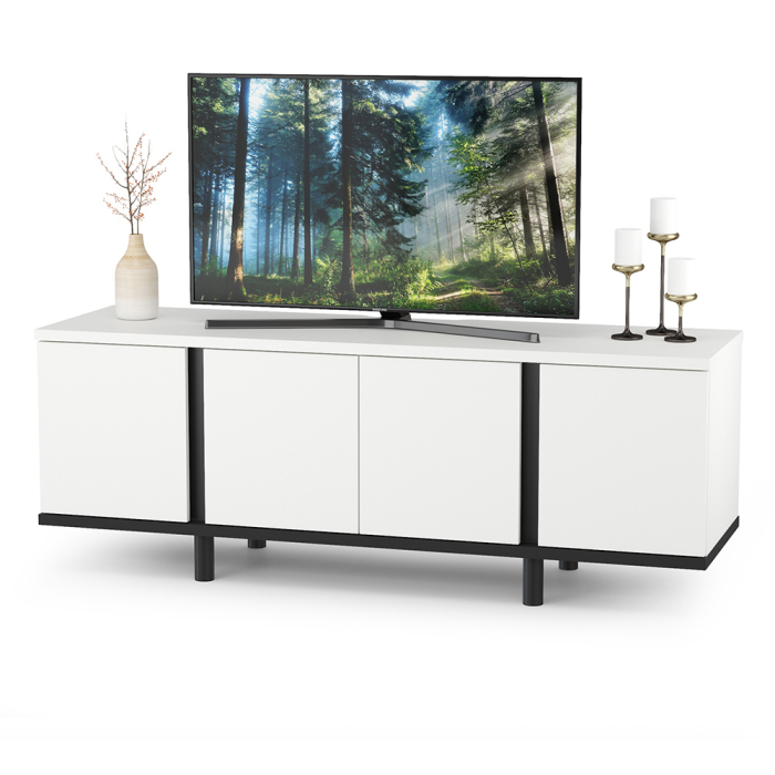 Спальные гарнитуры, Комплект мебели Муссон № 19 белый/чёрный/дуб эндгрейн/иск.к белая, 1600х2000 мм