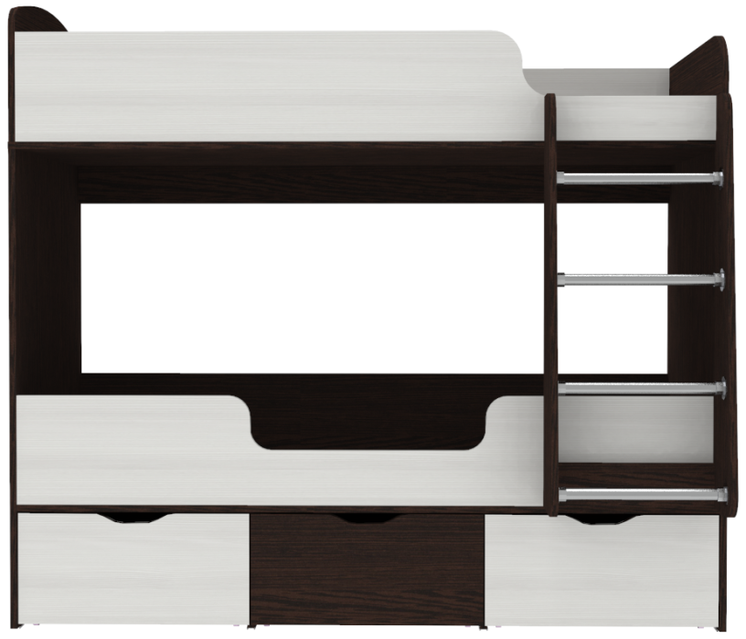Для подростков, Кровать двухъярусная Малыш Двойняшка, Венге