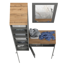 Тумба с зеркалом и шкафом-пеналом в прихожую Остин