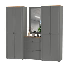 Обувница с зеркалом и два шкафа для прихожей Остин