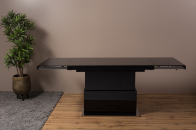 Стол-трансформер Space (стекло/сатинированная сталь)