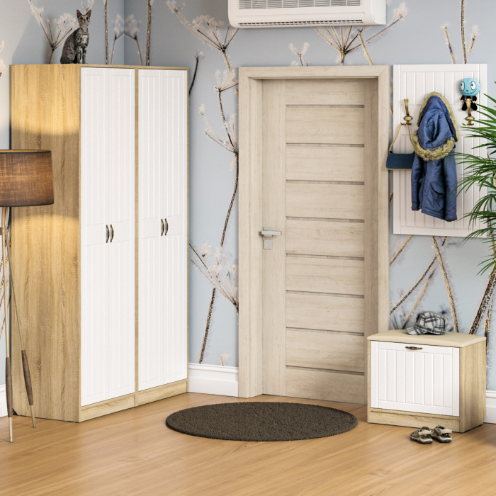 Обувницы, Обувница с мягким сиденьем П-6 МДФ фрезеровка прованс