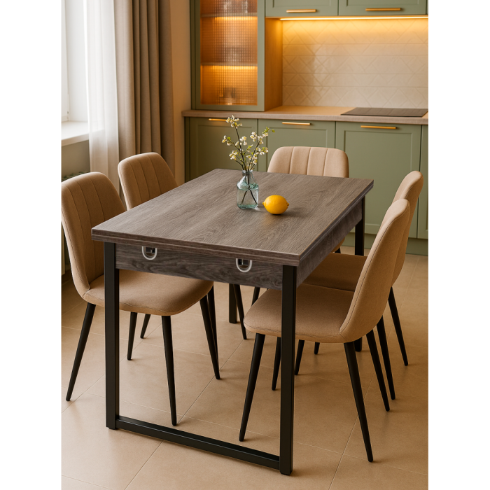 Обеденные столы, Стол деревянный Форли (черный матовый)