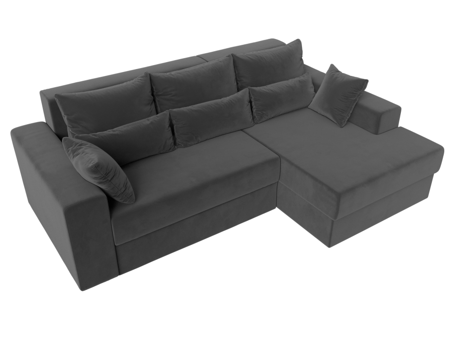 Диваны угловые в гостиную, Угловой диван Майами правый угол, велюр