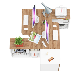 Место для учёбы двоих детей с тумбой Лидер-8 МД 3.16.