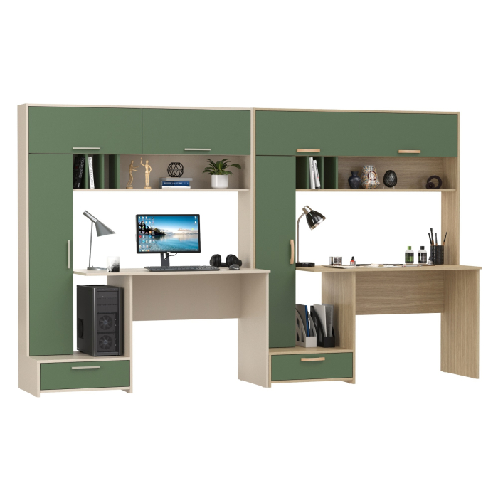 Прямые компьютерные столы, Столы письменные с надстройкой Лайт 03.243Н