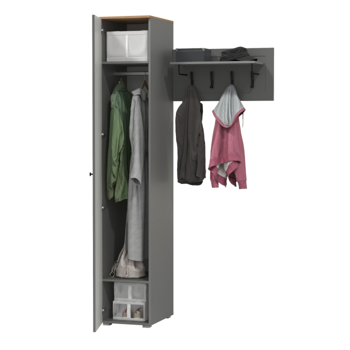 Прихожие, Шкаф-пенал с вешалкой для верхней одежды Остин