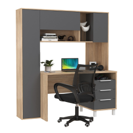 Домашний офис Mobi Комфорт 12.95N с компьютерным креслом 103 чёрного цвета