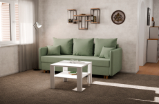 Диваны кровати со спальным местом, Прямой диван Санти,еврокнижка,велюр