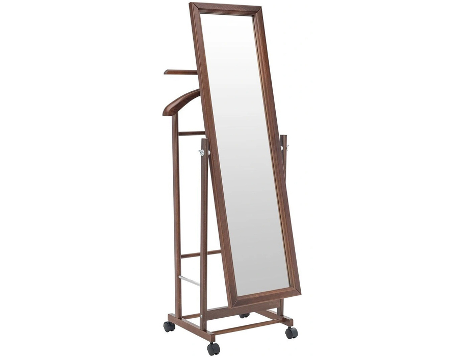 Напольные, Вешалка костюмная с зеркалом на колесах Мебелик В 24Н