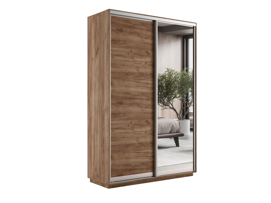 Шкафы-купе 2-х дверные, Шкаф-купе Экспресс Медиум дуо 2200 x 1400 x 450