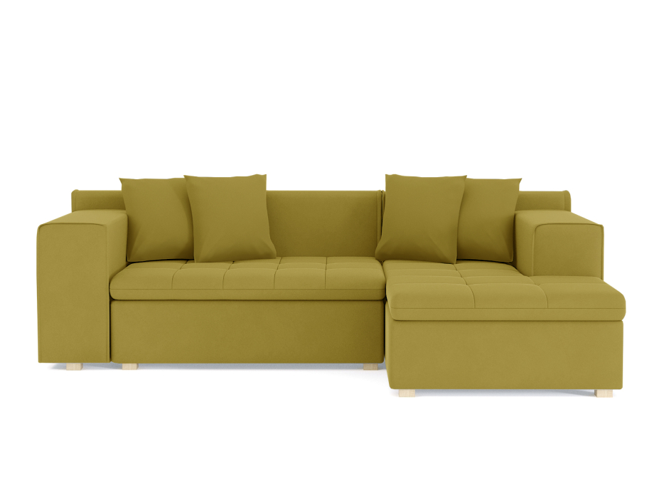 Диваны угловые в гостиную, Диван угловой Чикаго без механизма, велюр