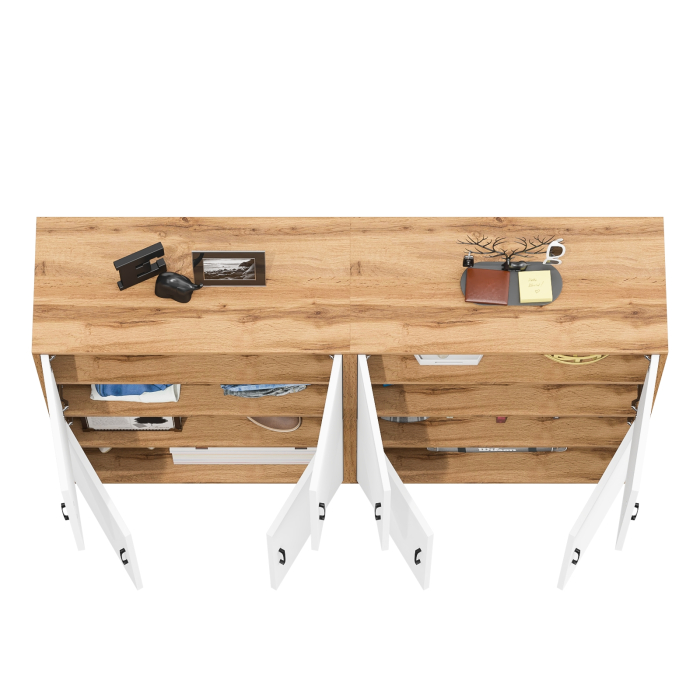 Комоды, Две тумбы-комода четыре распашных дверки РВК 126-804