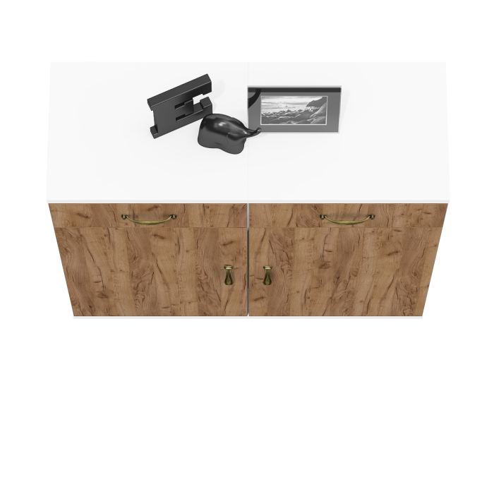 Комоды, Две тумбы с ящиком и дверкой Лидер-8.