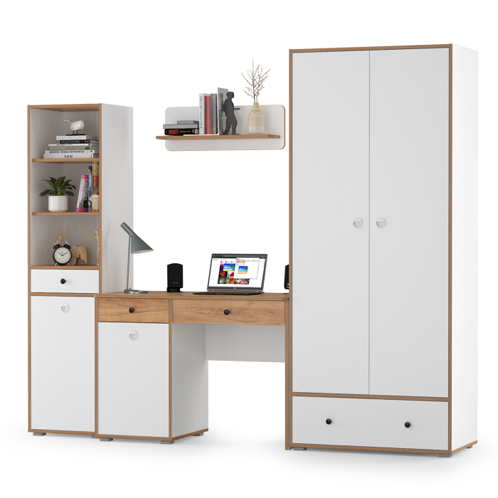 Офисная мебель, Молодёжная мебельная стенка Вуди № 22
