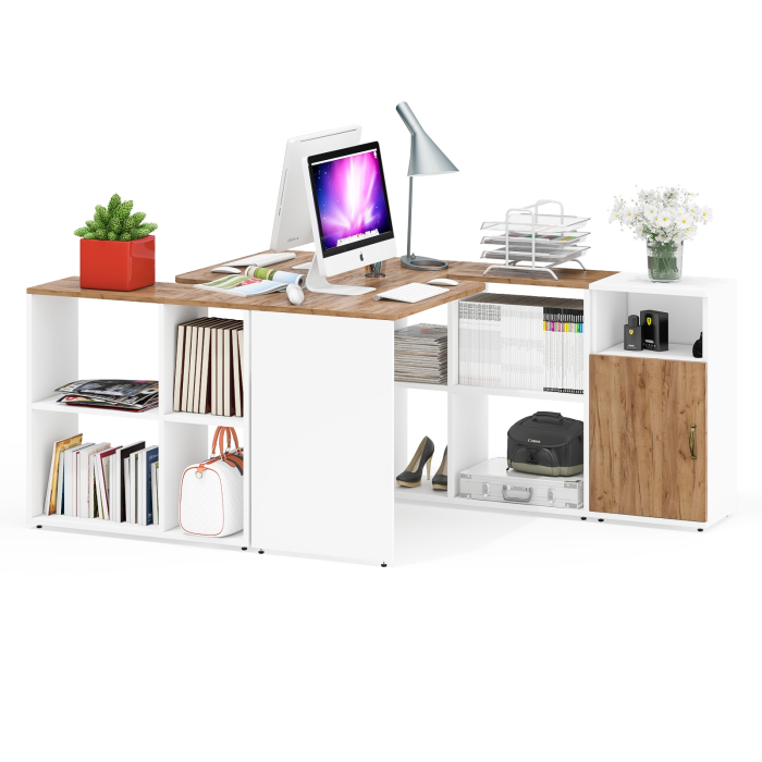 Домашние кабинеты, Два стола-трансформера для офиса и тумба для бумаг Лидер-8