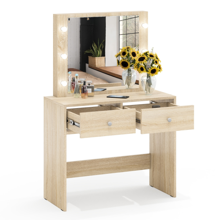 С зеркалом, Стол туалетный с подсветкой СТ-5