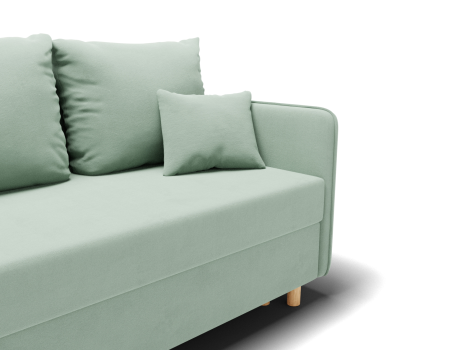 Диваны кровати со спальным местом, Прямой диван Санти,еврокнижка,велюр