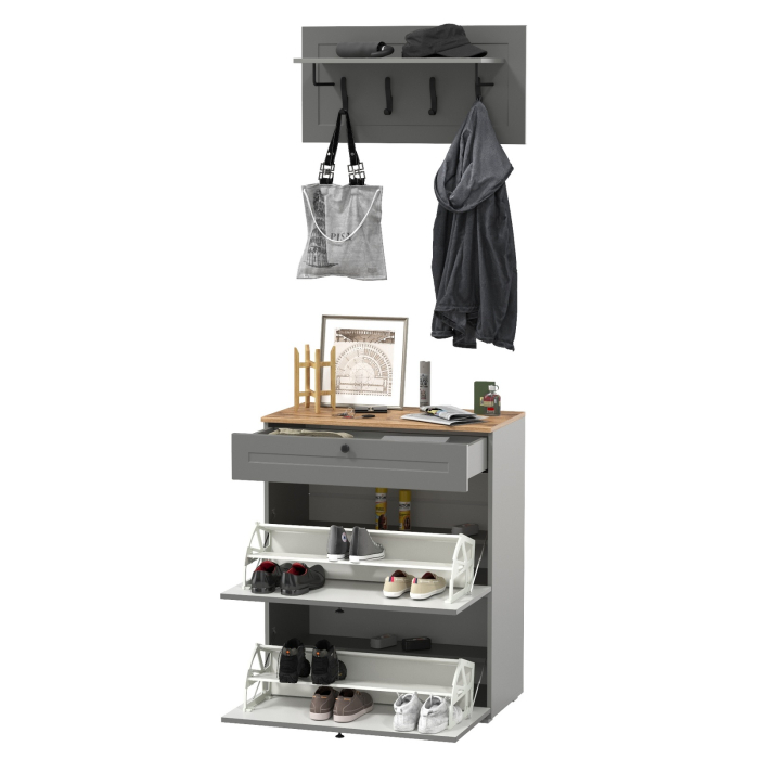 Прихожие, Обувница с вешалкой для верхней одежды Остин