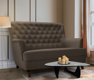 Диван прямой нераскладной Каприз, микровелюр