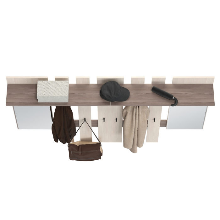 Настенные, Две вешалки для верхней одежды с зеркалом Лира 2-3814