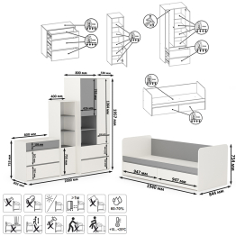 Мебель детская Торонто компоновка № 26