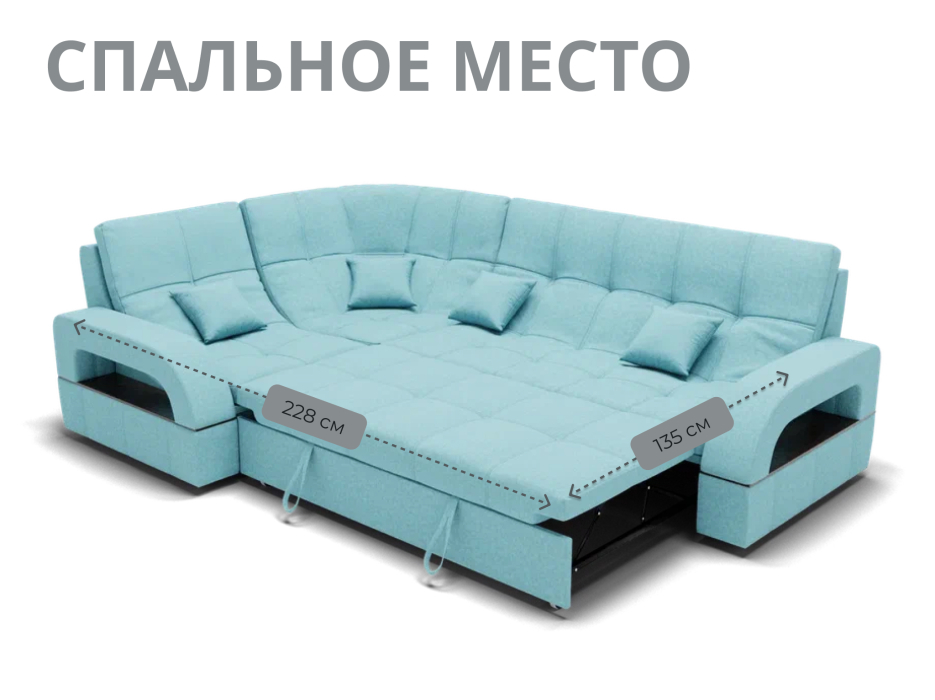 Диваны угловые в гостиную, Модульный диван Майами-3,микровелюр,антивандальная и водостойкая ткань,венеция