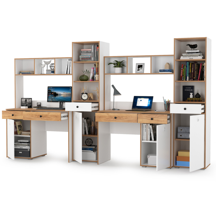 Офисная мебель, Мебельная стенка в молодёжную комнату для двоих детей Вуди № 17