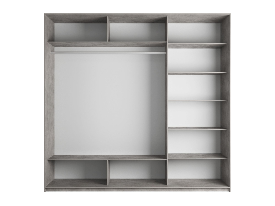 Шкафы-купе 3-х дверные, Шкаф-купе Прайм 3-х дверный Зеркала/Стекло белое/Доводчики 180х57х230