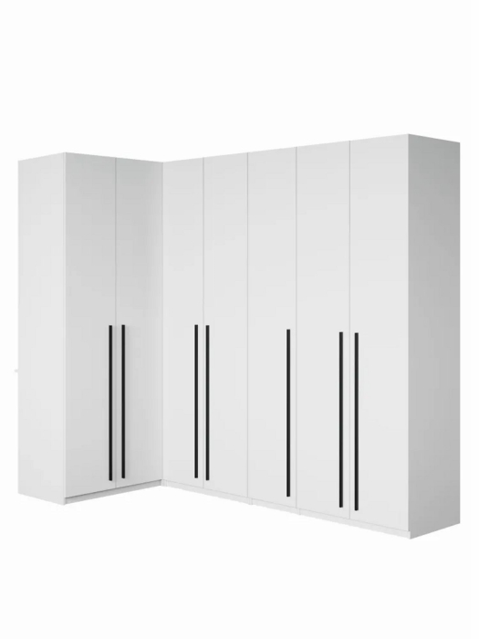 Угловые шкафы, Угловой шкаф для одежды распашной с ящиками София 2200х2500х1300 мм