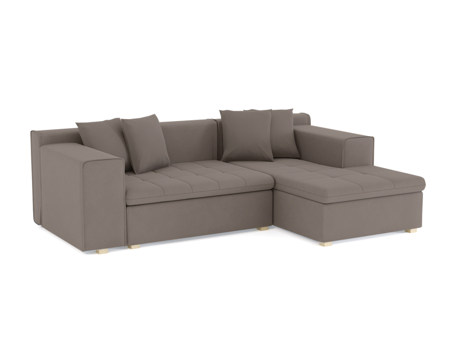 Диваны угловые в гостиную, Диван угловой Чикаго без механизма, велюр