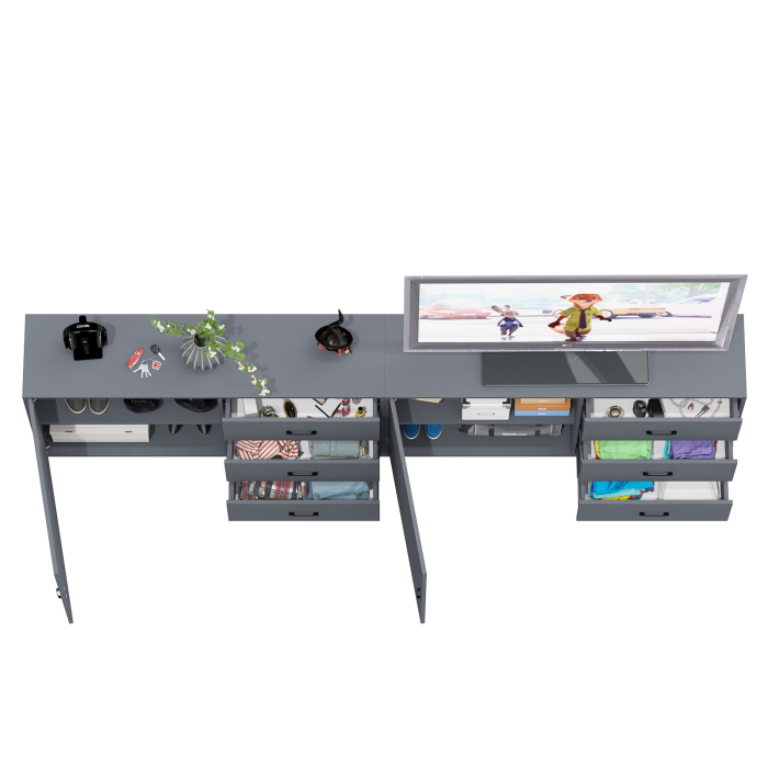 Комоды, Тумба-комод с двумя дверками и шестью ящиками 122-1504