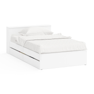 Кровати 120 см, Кровать с ящиками и ящиком для хранения белья односпальная Ксения 1200